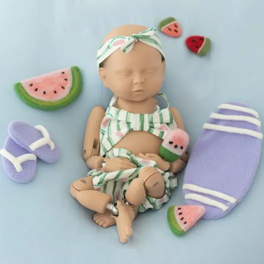 Baby Girl Beach Swimsuit Theme Set - Photography Props - Image 2